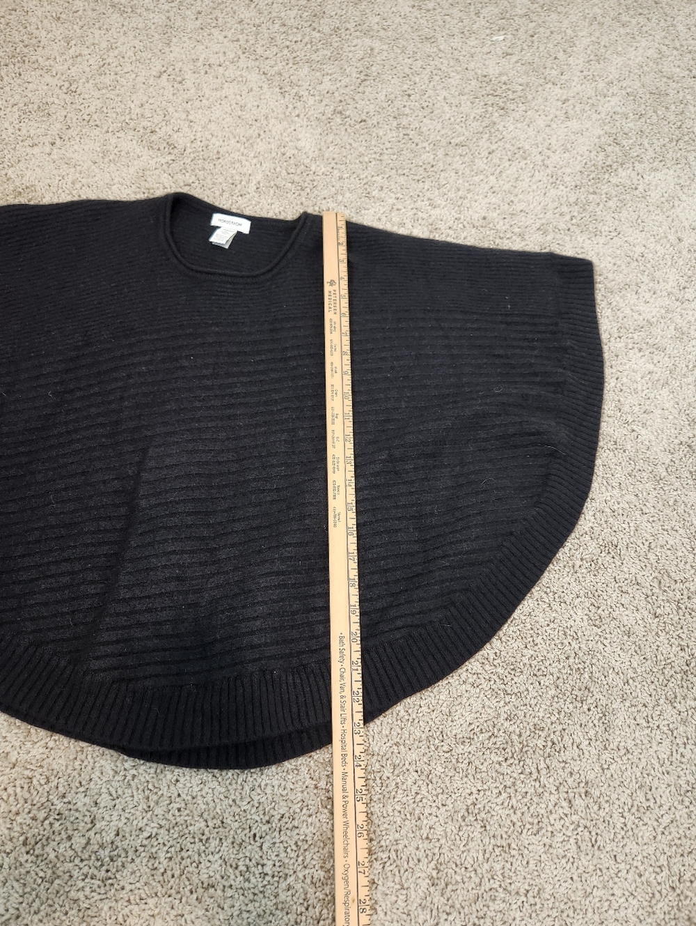 Nordstrom Wool Cashmere Poncho Sweater One Size - Picture 5 of 5